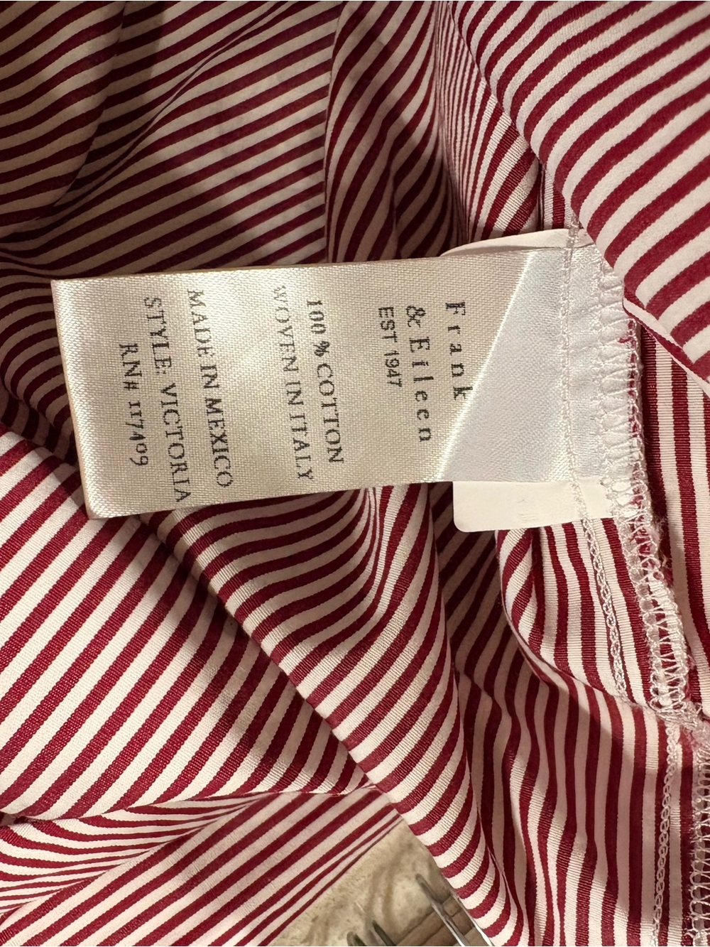 Frank & Eileen Burgundy Stripe Button-Down with Burgundy Bib tuxedo style - Picture 11 of 11